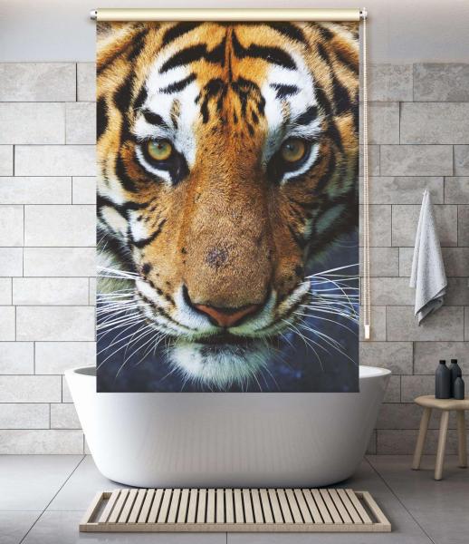 Extartiqe Duschrollo - Tiger Duschvorhang Made in Germany modern